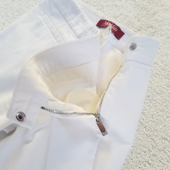 MAX MARA Perfect White Pants | SZ 8 - Picture 7 of 12